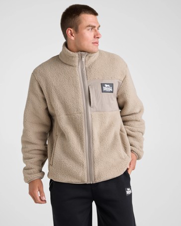 Lonsdale Men’s Sherpa Zip Thru Jacket