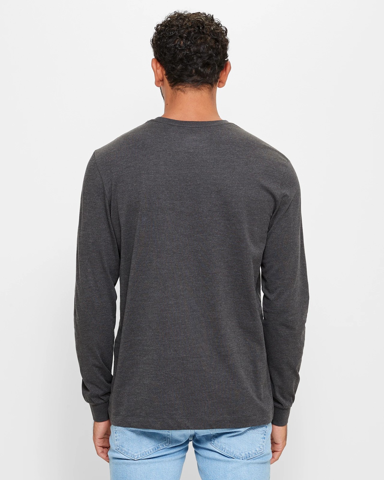 Australian Cotton Long Sleeve T-Shirt - Charcoal | Target Australia