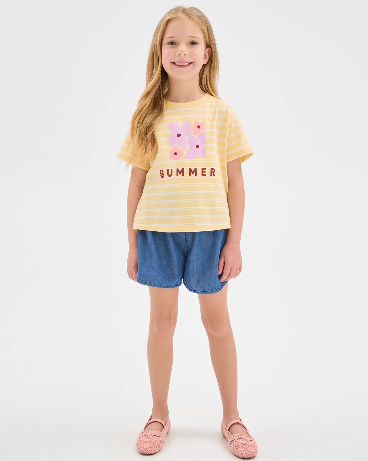 Australian Cotton Oversized T-Shirt - Yellow Stripe 2 of 6