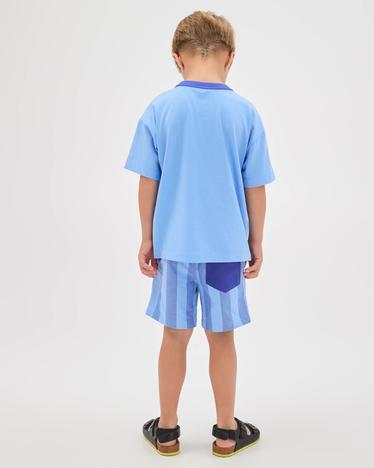 Australian Cotton T-Shirt and Shorts 2 Piece Set - Blue 4 of 5