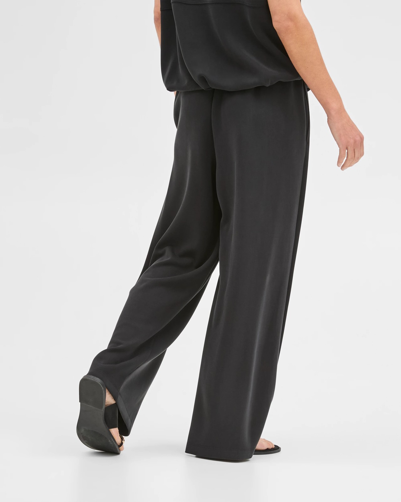Suede Touch Pull On Pants - Washed Black 5 of 5