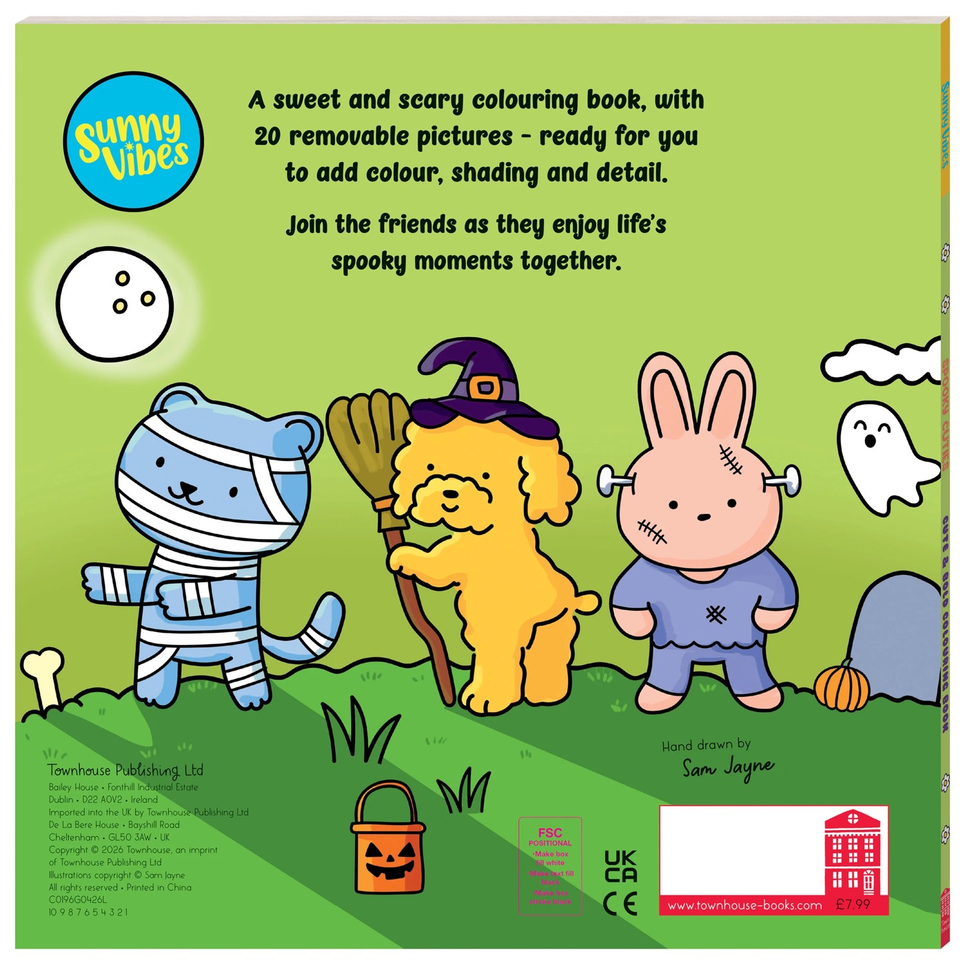 Sunny Vibes: Spooky Cuties Cute & Bold Colouring Book 2 of 5