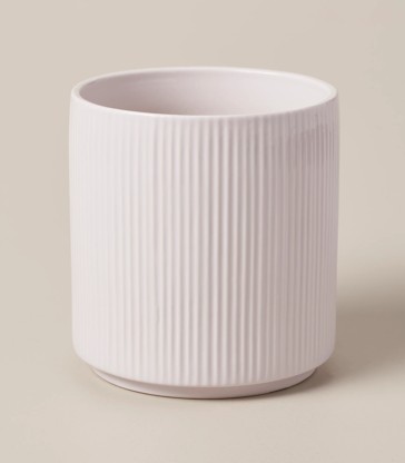 Small Embossed Ribbed Pot
