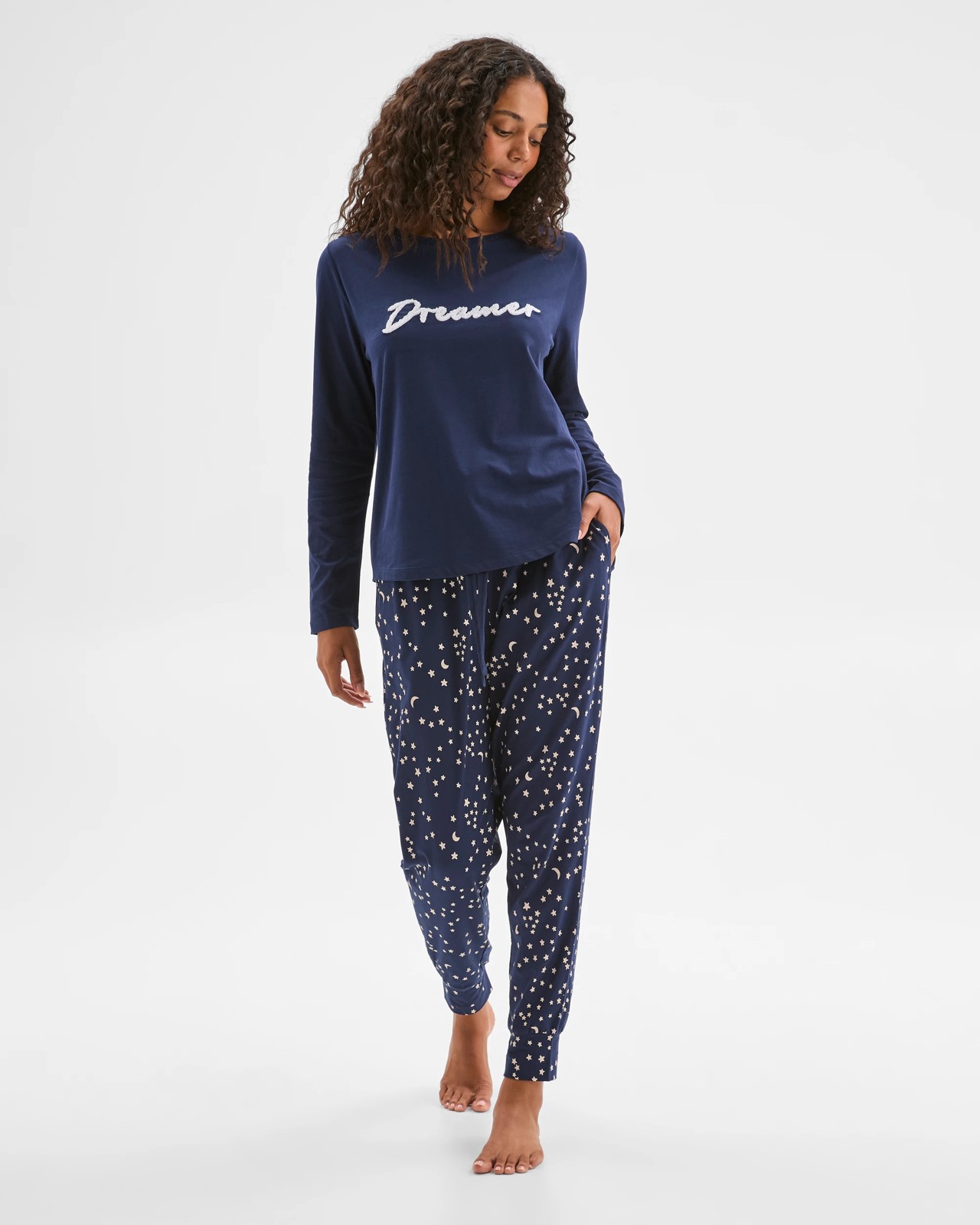 Australian Cotton Printed Sleep Joggers - Moon & Stars 4 of 6