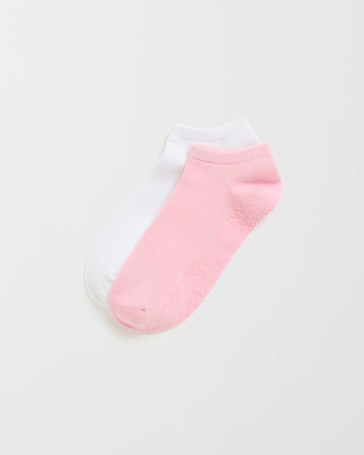 Active Australian Cotton Blend 2 Pack Pilates Grip Socks