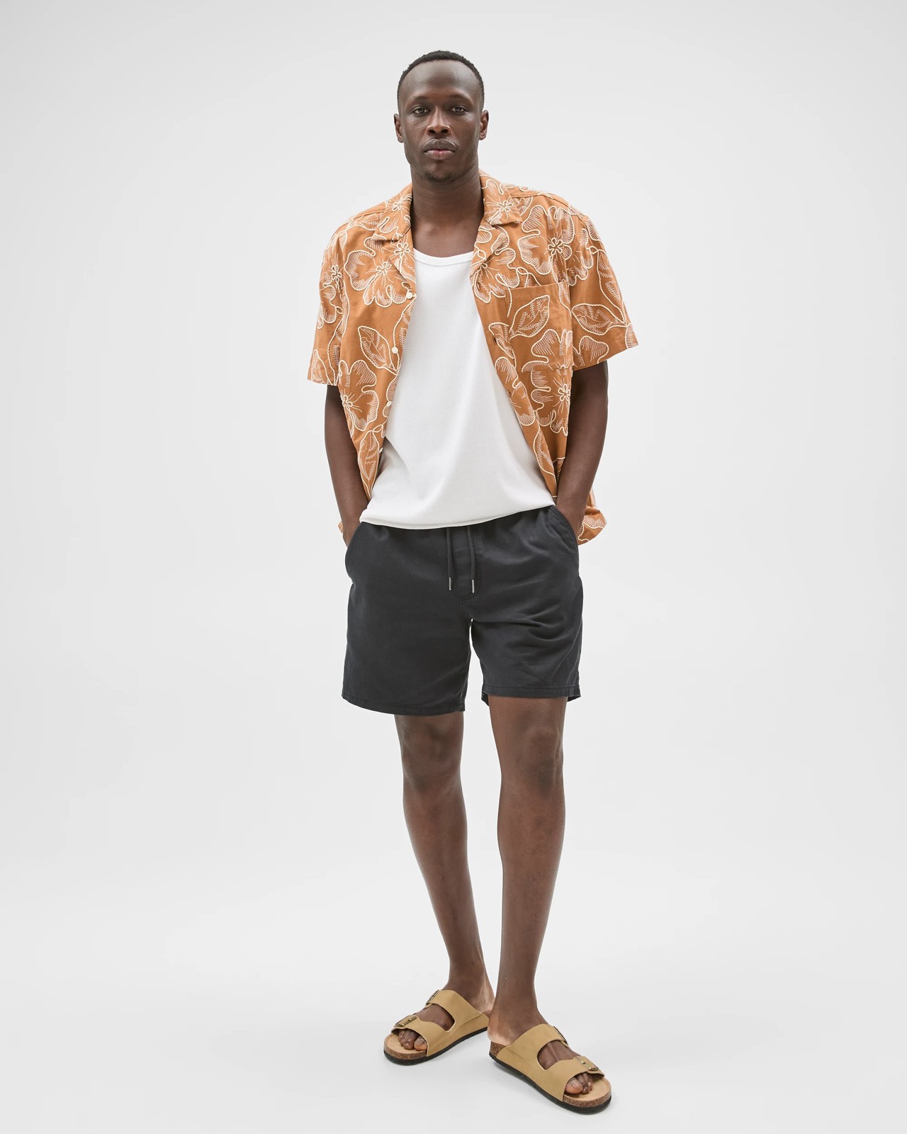 Commons Australian Cotton Boxy Fit Embroidered Shirt - Clay 2 of 5