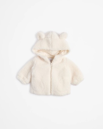 Baby Lined Teddy Jacket with Hood