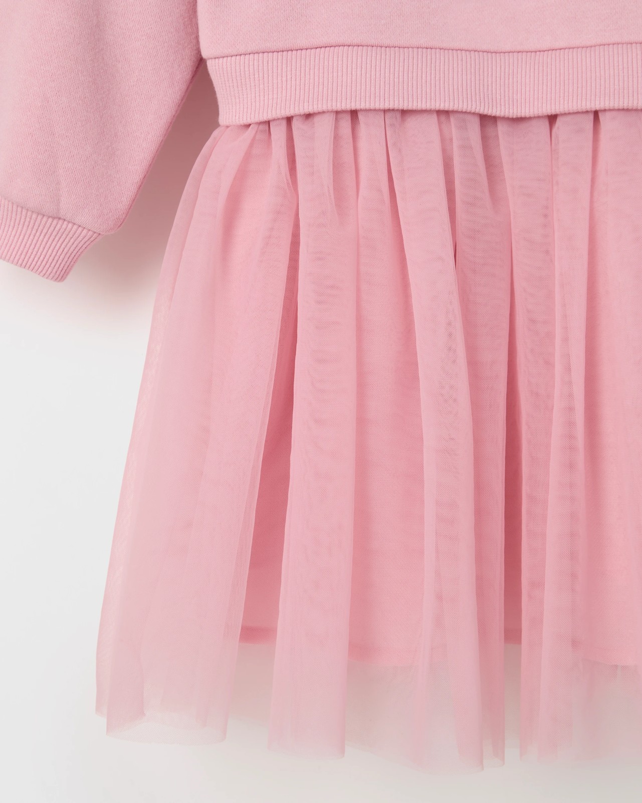 Australian Cotton Blend Fleece Tulle Jumper Dress - Pink Heart 3 of 3