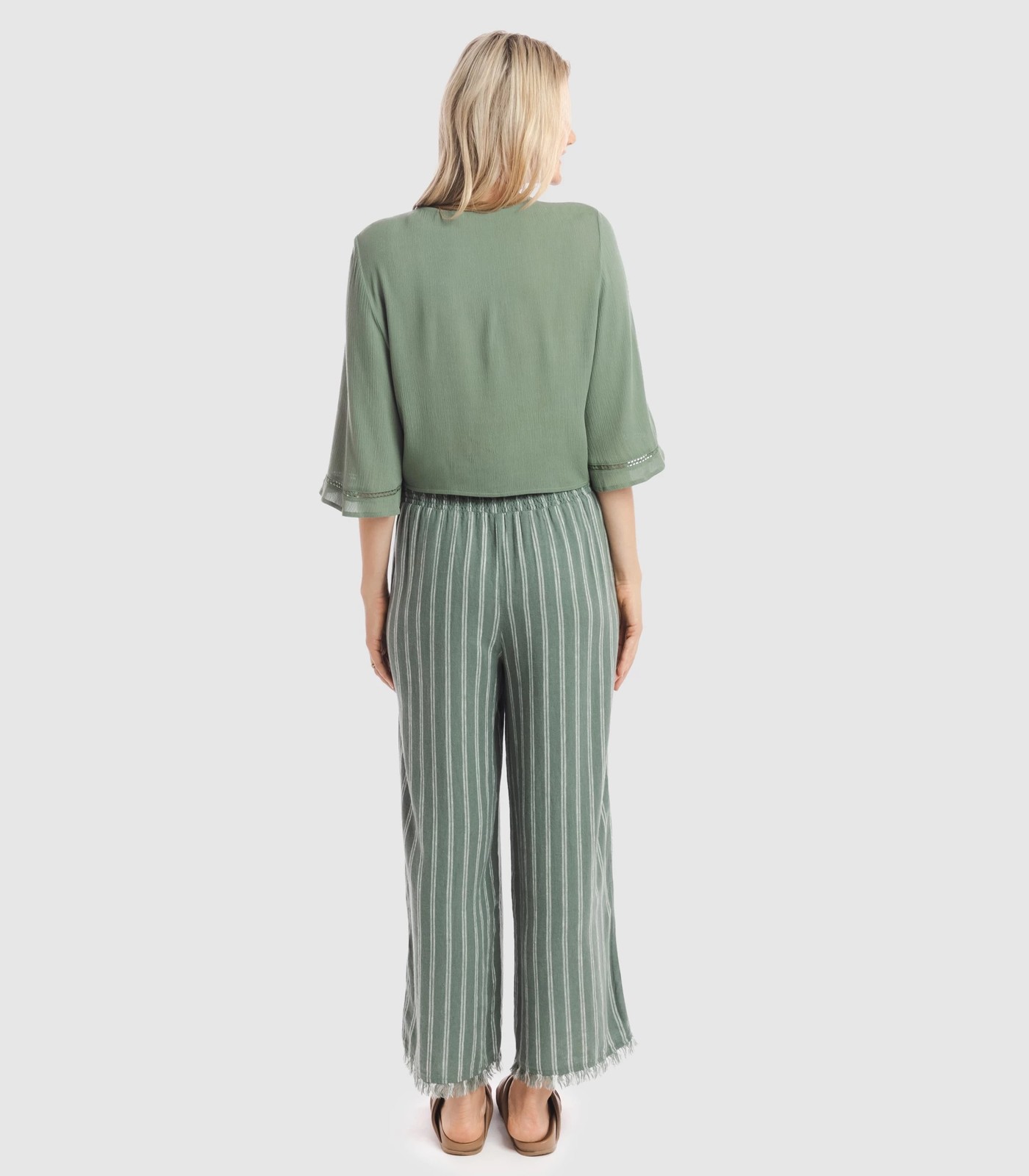 Piping Hot Wide Leg Beach Pants