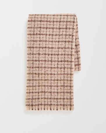 Brushed Mini Check Scarf