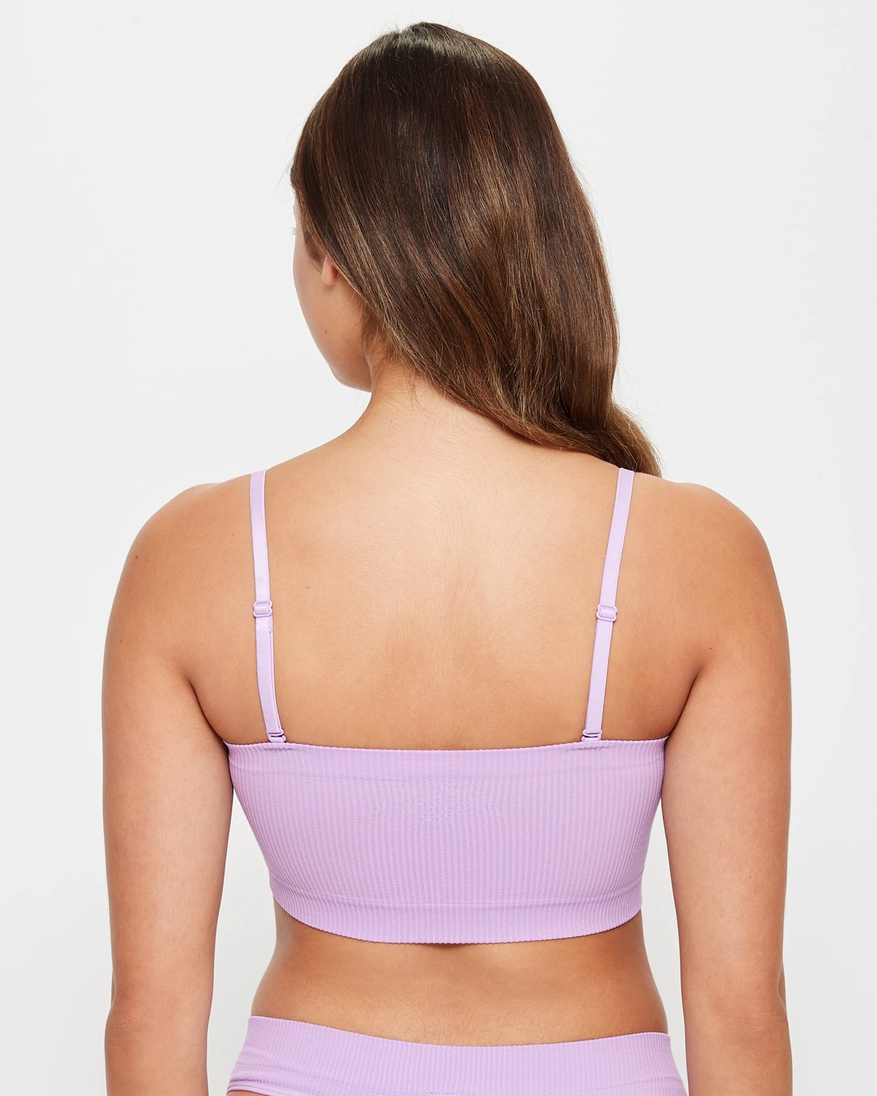 Free People Fp Movement Plie Sports Bra Ruffles Cinched Crop Top Lavender  XS S M