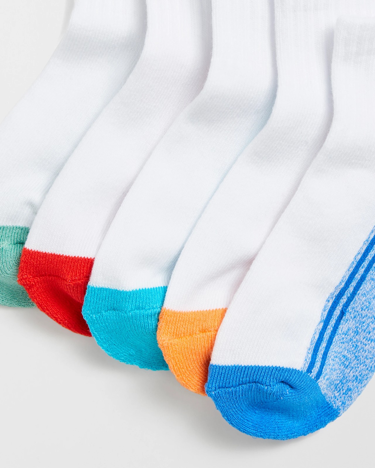 Maxx Cotton Blend 5 Pack Quarter Crew Sport Socks - White 2 of 3