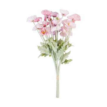 Artificial Pastel Poppies Bunch - Anko