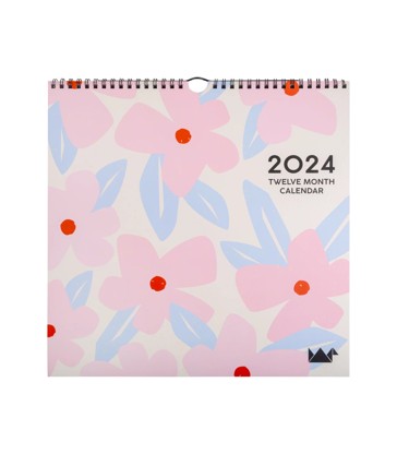 2024 Square Monthly Calender - Blooms - Paper Crane