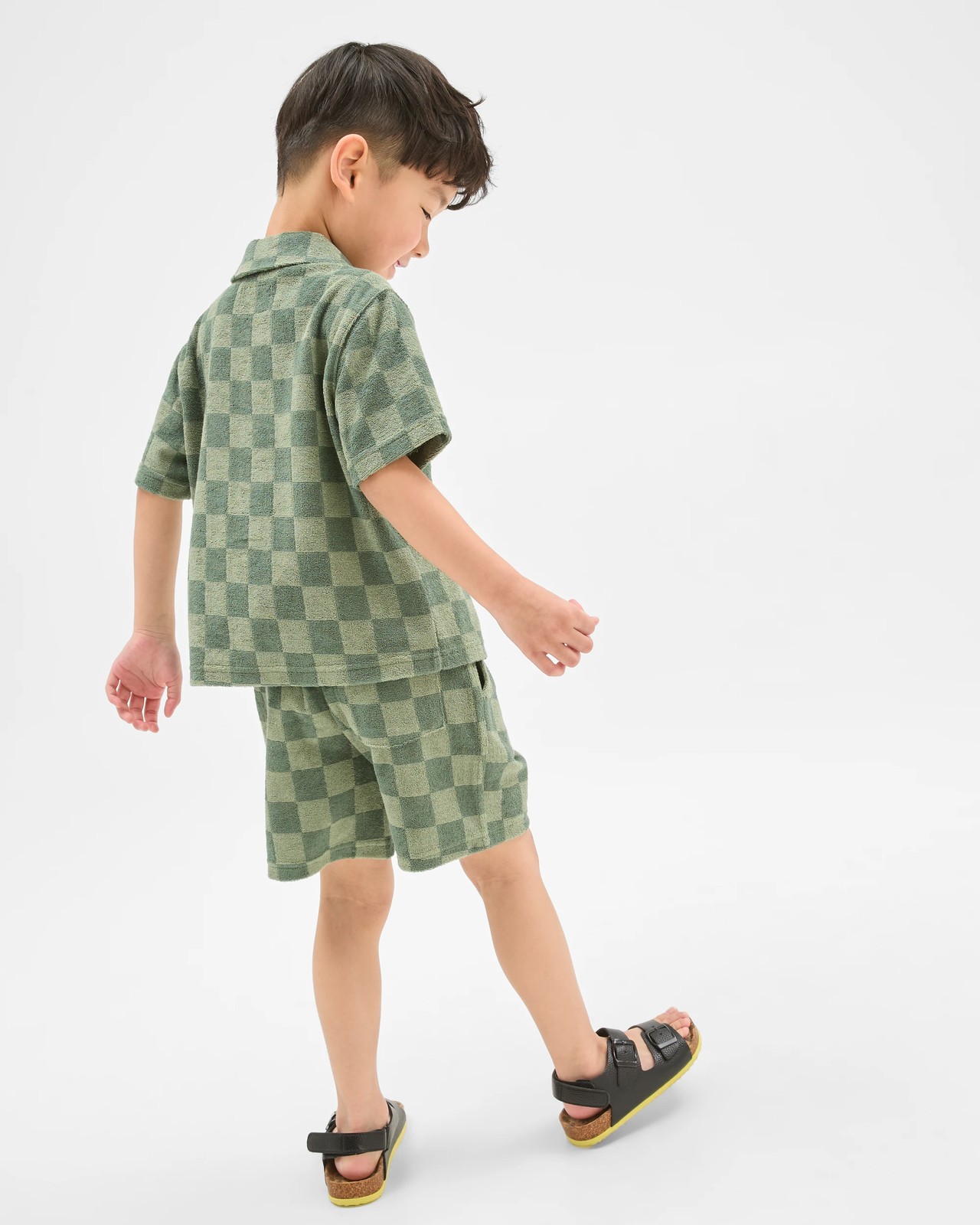 Australian Cotton Blend Short Sleeve Terry Shirt - Green 4 of 6