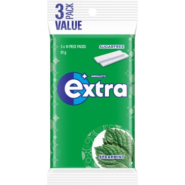 Wrigley's Extra Spearmint Chewing Gum - 3 Pack