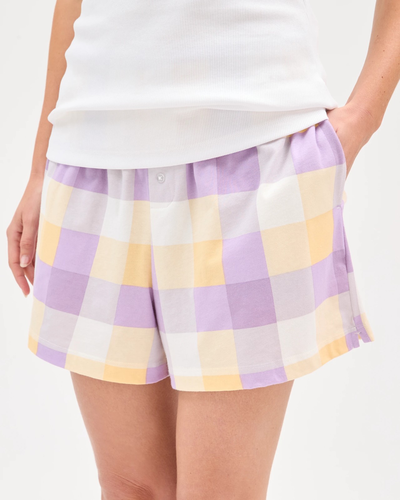 Australian Cotton Jersey Sleep Boxer Shorts - Buffalo Check 3 of 5