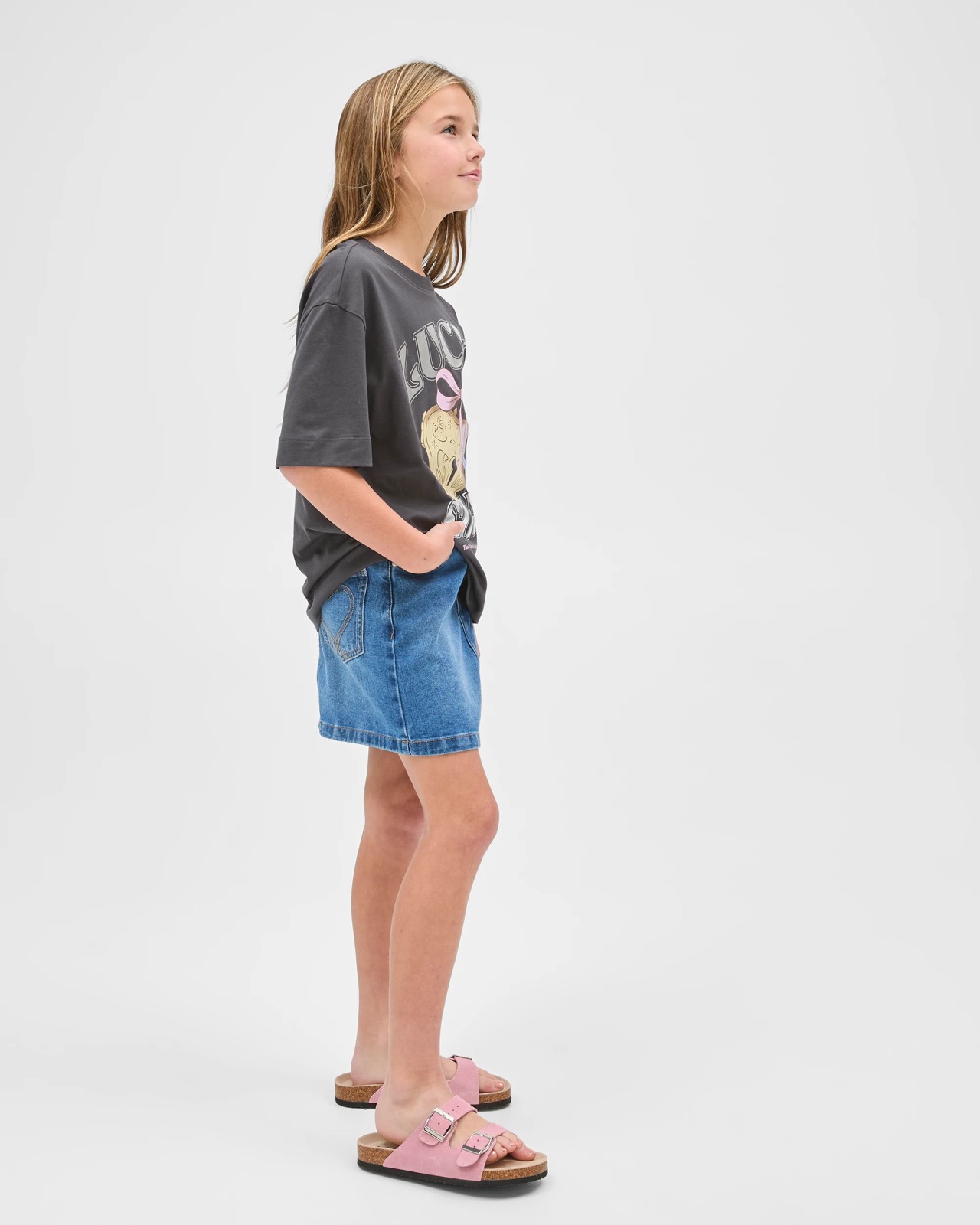 Australian Cotton Oversized T-Shirt - Lucky Charcoal 2 of 6