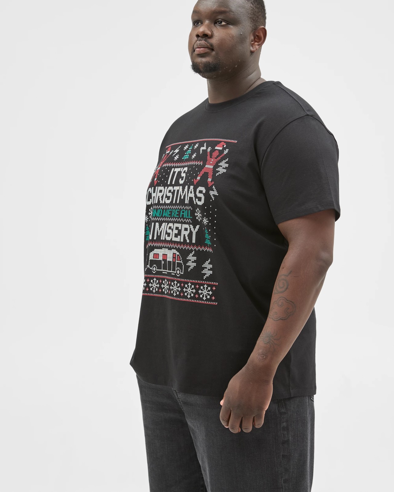 Plus Size Australian Cotton Christmas Print T-Shirt 6 of 6