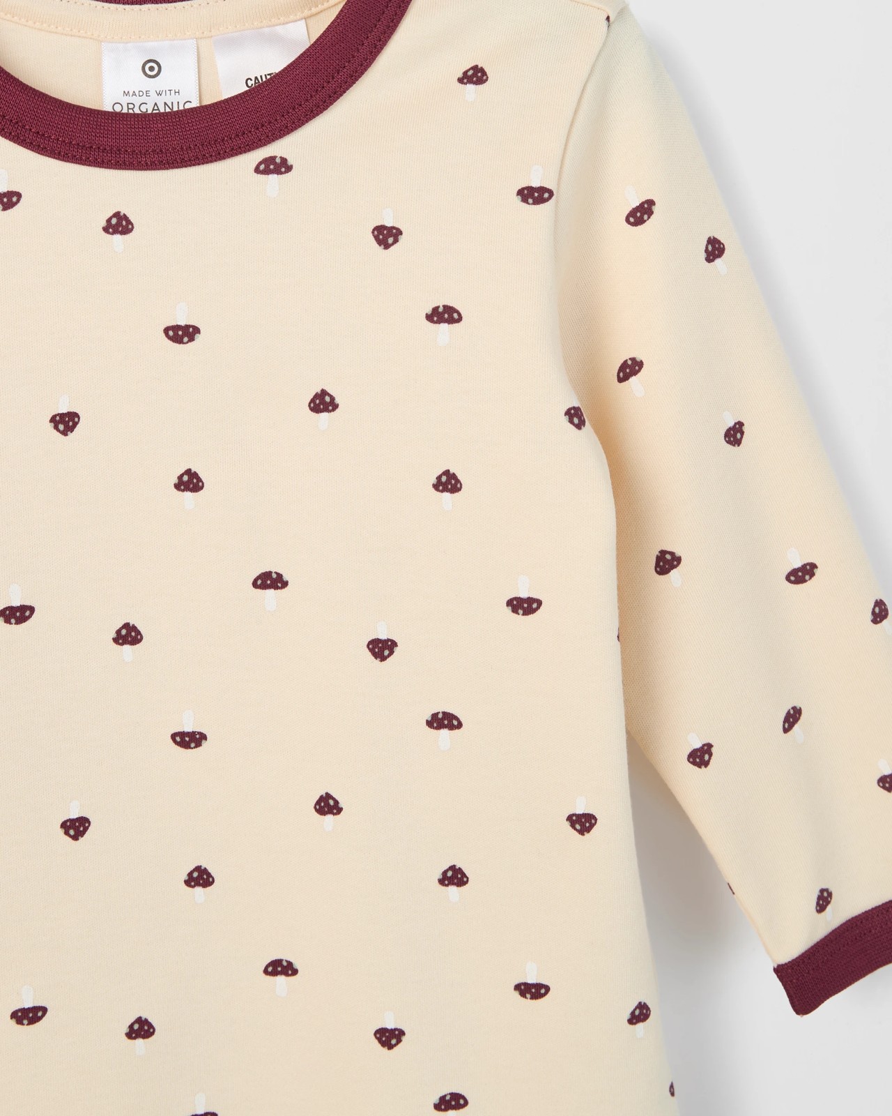 Baby Organic Cotton 2 Pack Knit Pyjama Set - Mushroom 4 of 5