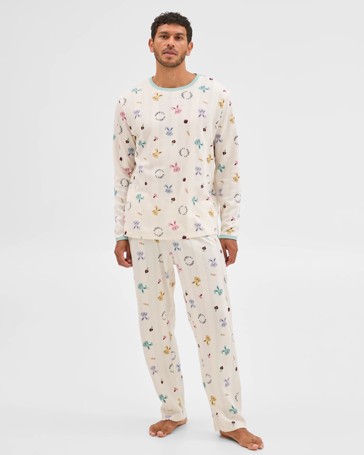 Family Matching Australian Cotton Easter Mens Pyjama Set - Bunny Head