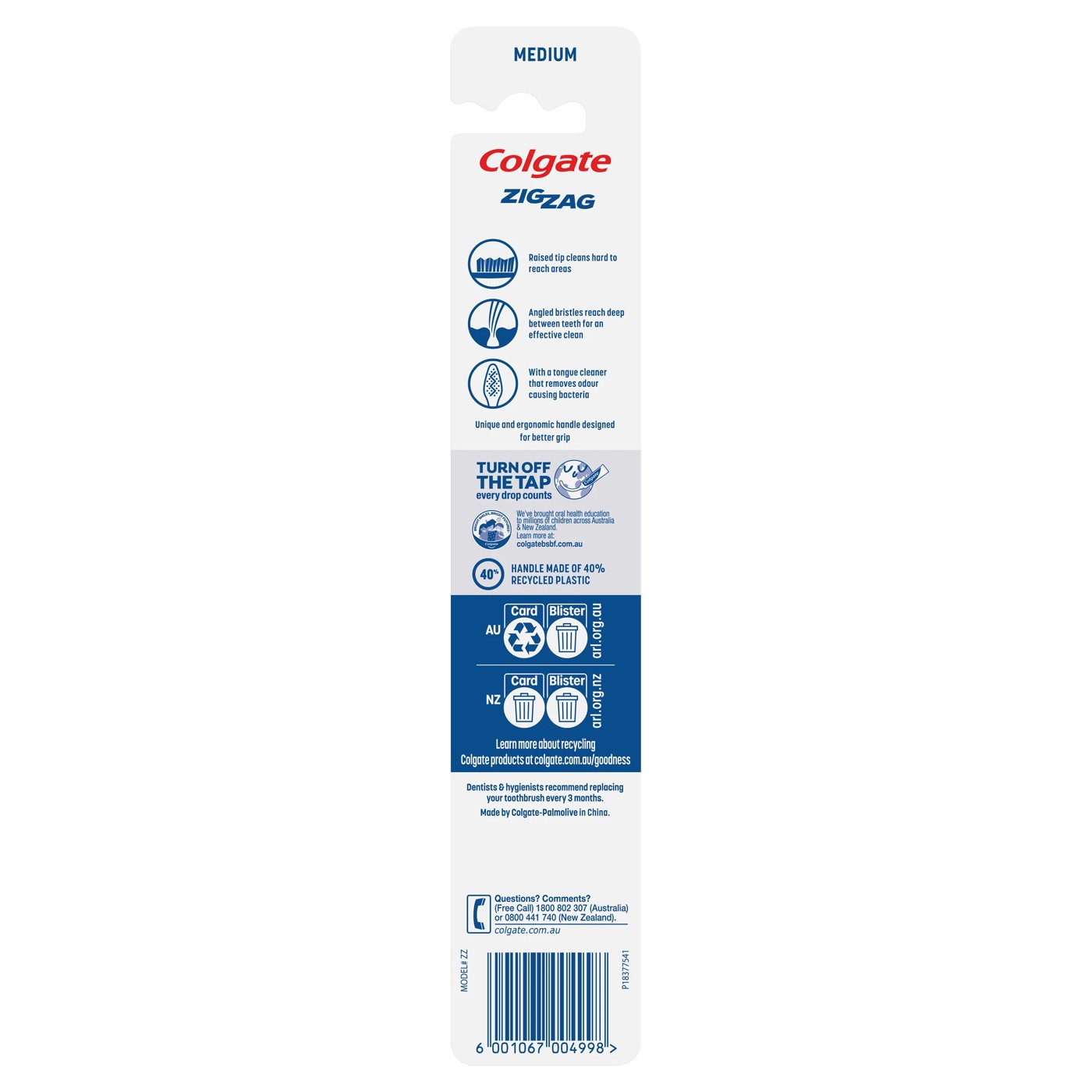 Colgate ZigZag Medium Toothbrush 3 of 6