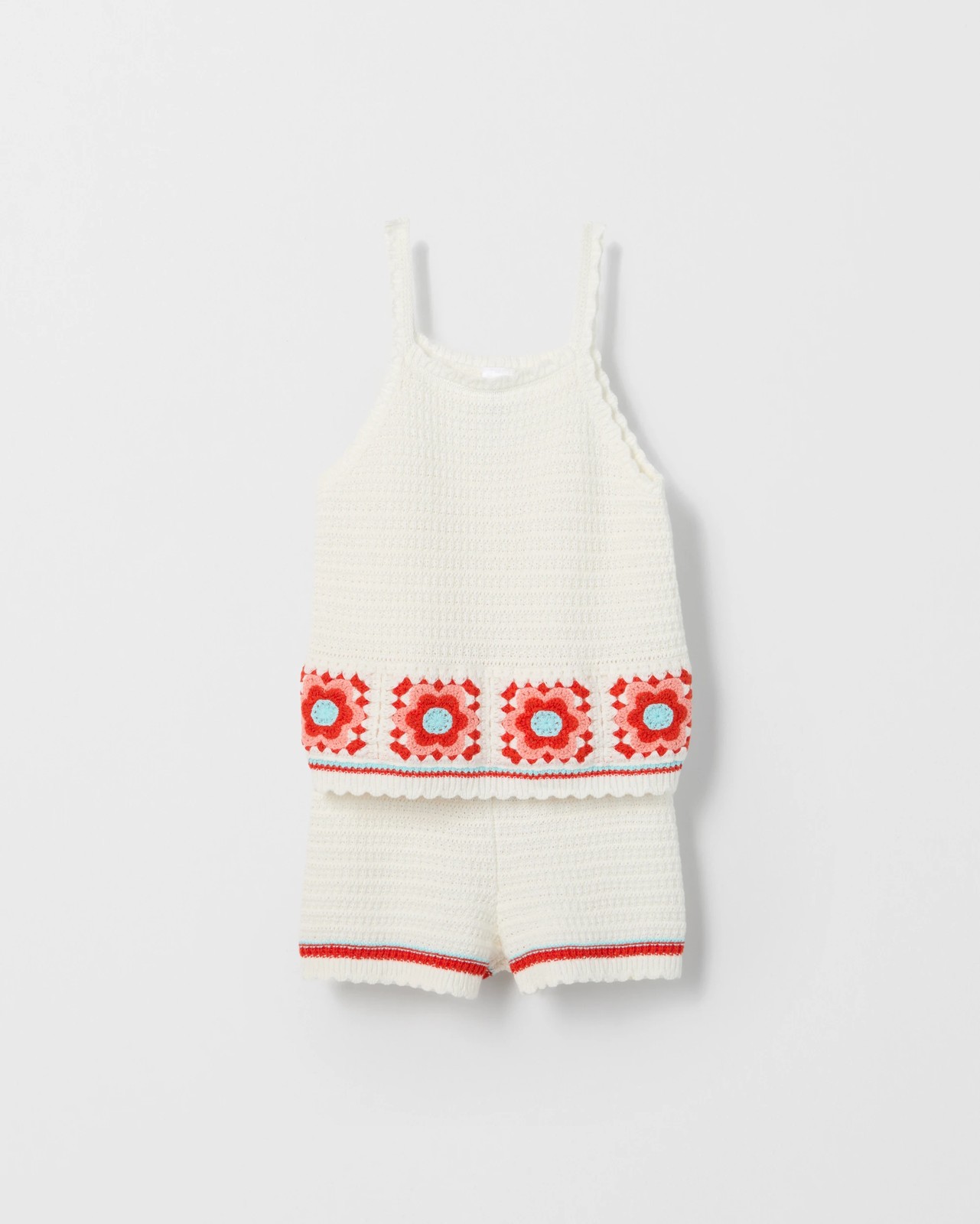 Australian Cotton Crochet Tank Top and Shorts Set 5 of 5