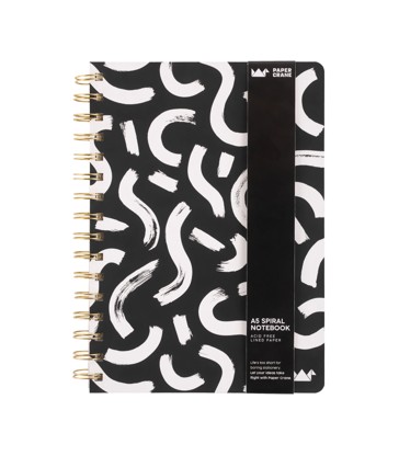 A5 Notebook Black Squiggle - Paper Crane Urban