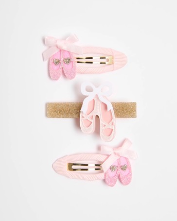 Kids 3 Pack Ballet Hair Clips