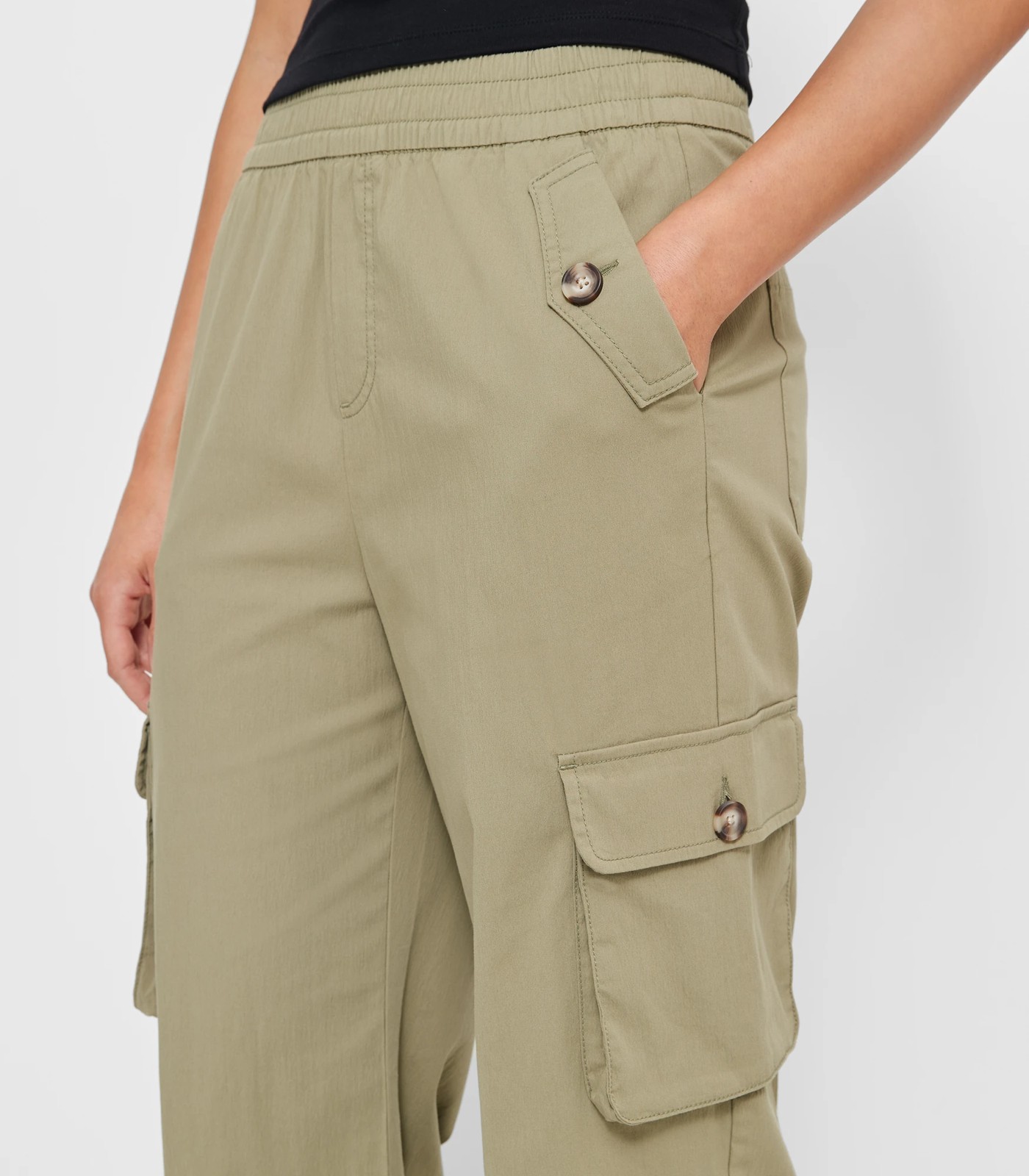 Folded Waistband Utility Pants