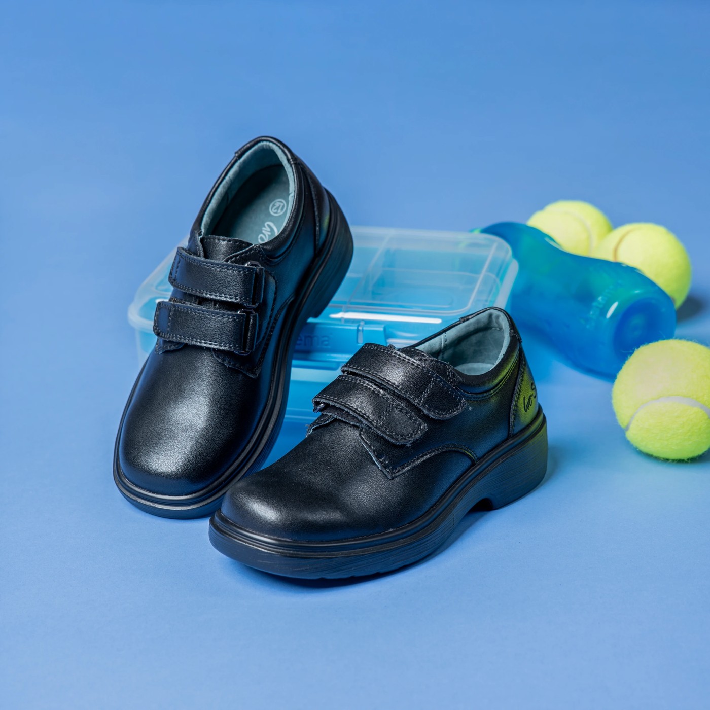 Kids Gro Shu Double Strap Leather School Shoes 3 of 3