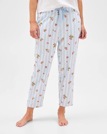 Australian Cotton 7/8 Length Jersey Sleep Pants