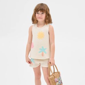Crochet Shorts and Tank Top Set