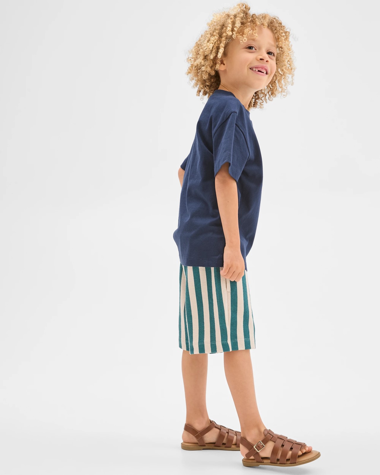Australian Cotton Slub Jersey Shorts - Green 2 of 6