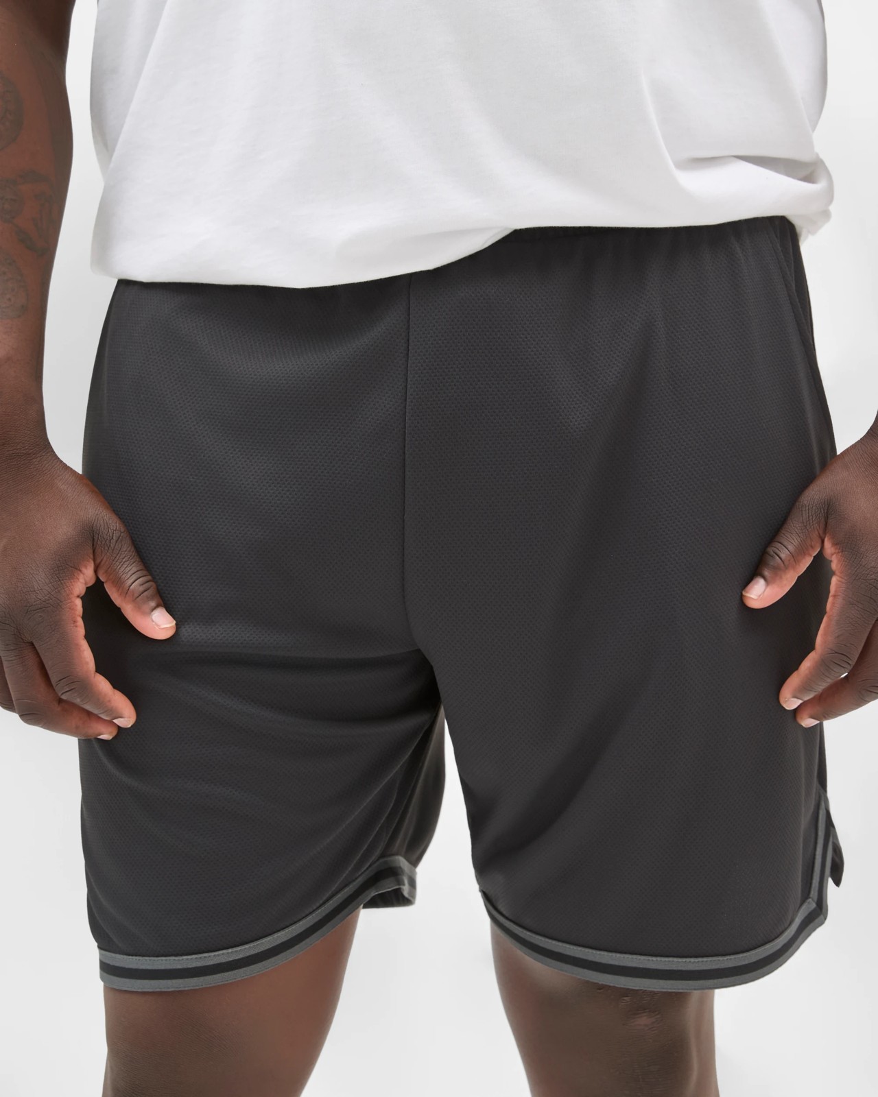Plus Size Active Basketball Shorts  - Black 5 of 6