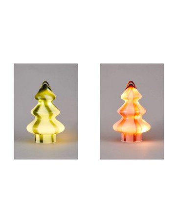 Anko Light Up Glass Stripe Tree - Assorted