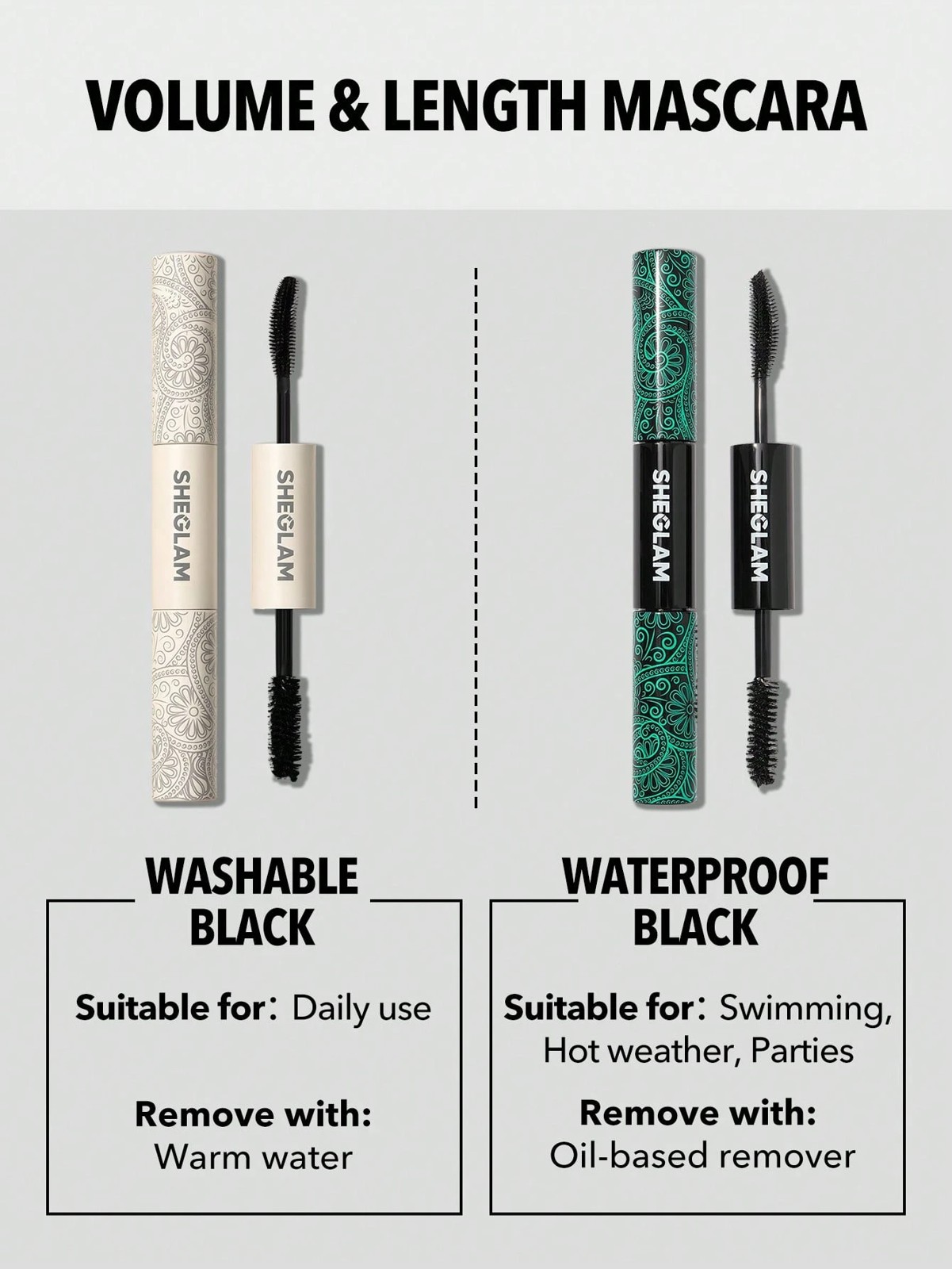 SHEGLAM All-In-One Volume & Length Mascara - Washable Black 6 of 6