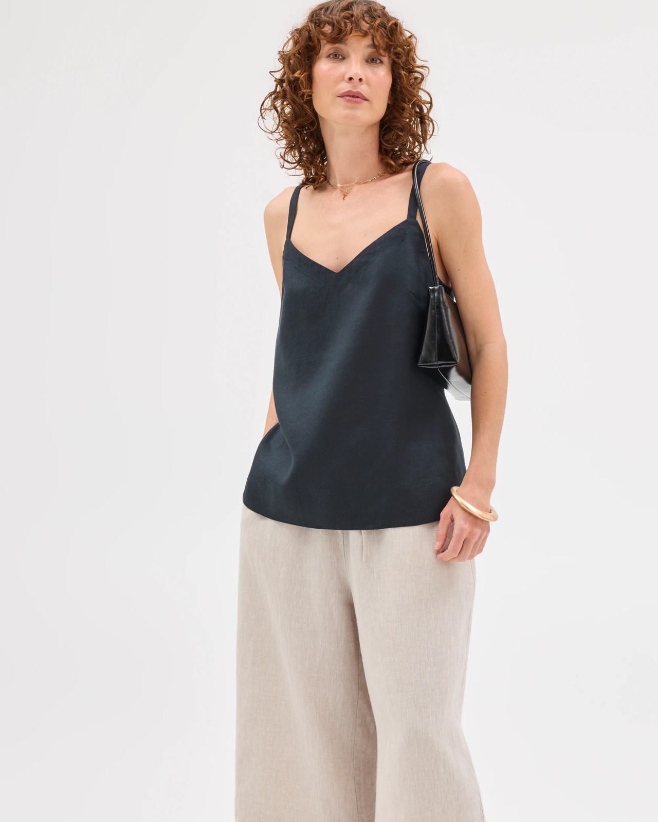 European Linen Cropped Pants - Flax 5 of 5