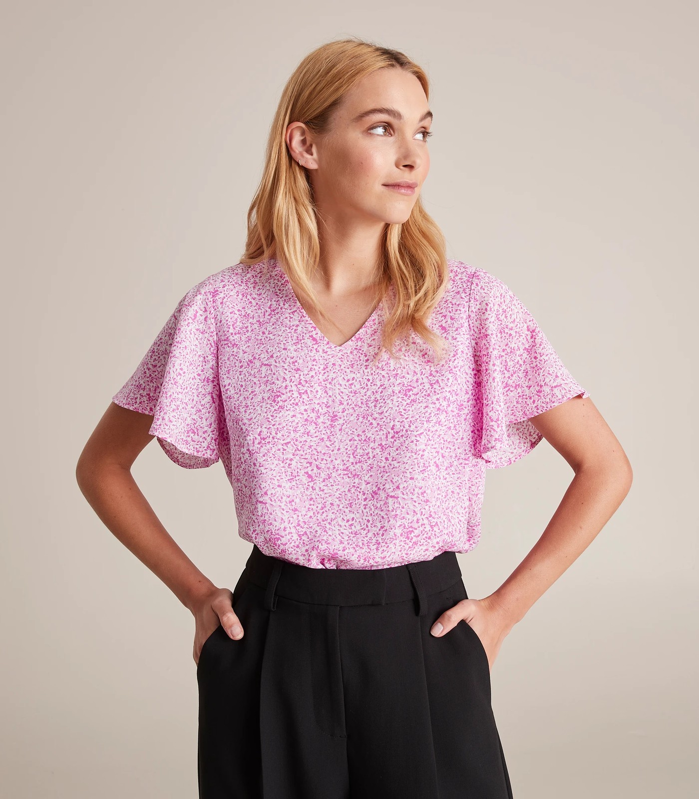 Preview Elly Woven V-Neck Shell Blouse | Target Australia
