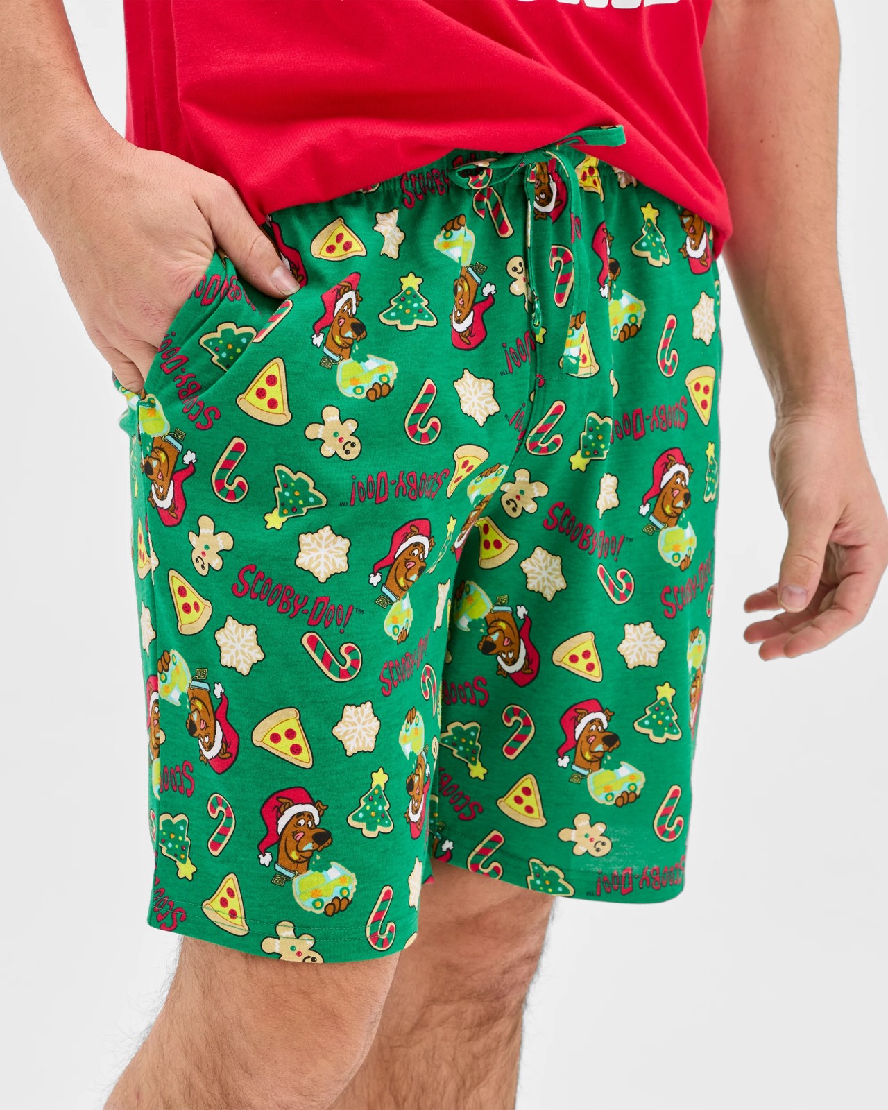 Short Sleeve Top and Shorts Christmas Pyjama Set 4 of 5