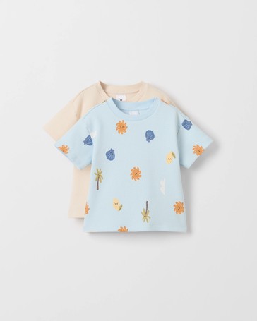 Baby Organic Cotton 2 Pack Waffle T-Shirts