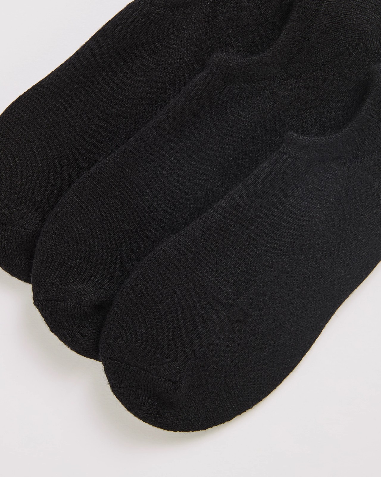 Bamboo 3 Pack No Show Socks - Black 2 of 3