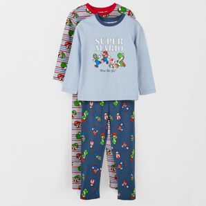 Super Mario Australian Cotton 2 Pack Younger Boys Pyjama Set