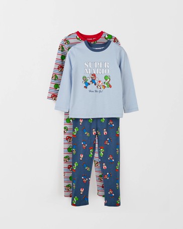 Super Mario Australian Cotton 2 Pack Younger Boys Pyjama Set