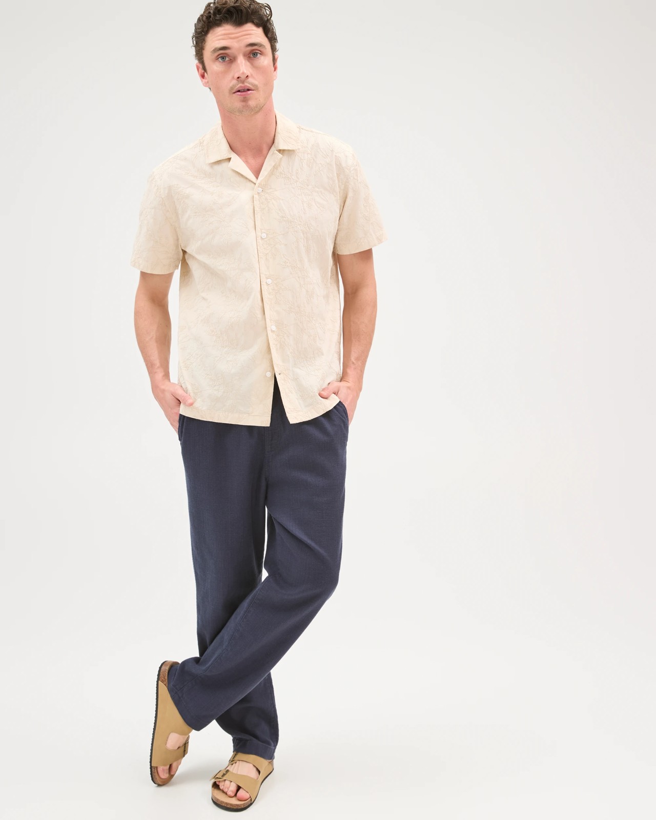 Short Sleeve Embroidered Shirt - Birch 2 of 6