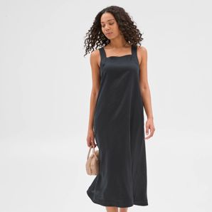 European Linen Sleeveless Stitch Detail Maxi Dress product image