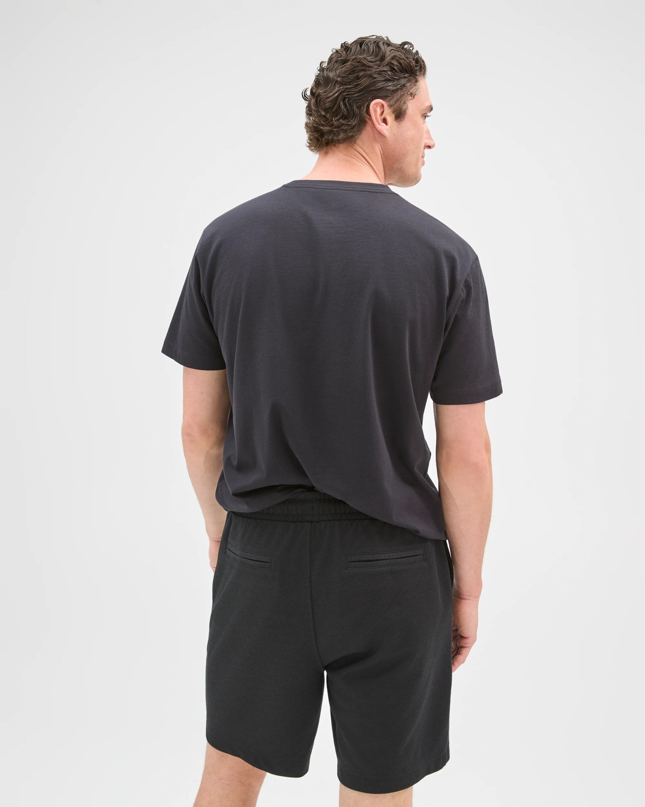 Textured Fleece Shorts - Black 6 of 6