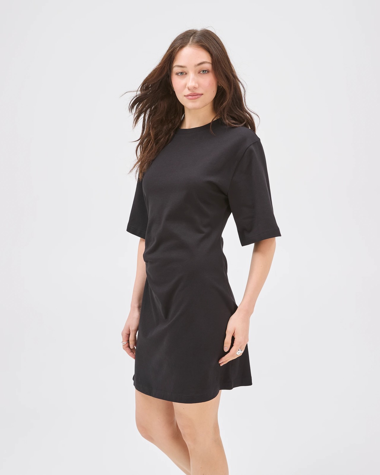 Lily Loves Australian Cotton Mini T-Shirt Dress - Black 2 of 5