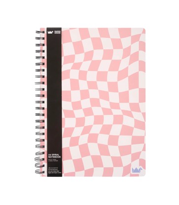A4 Notebook Pink Check - Paper Crane Urban