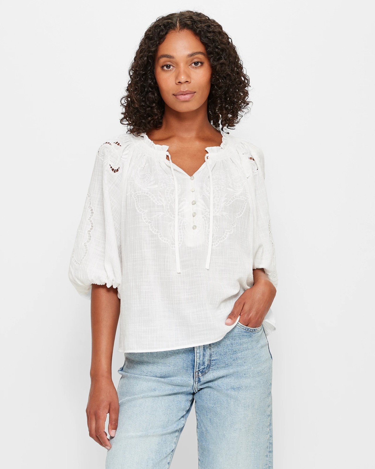 Broderie Blouse  Target Australia